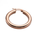 ROSE STAINLESS HOOP EARRINGS FJE93