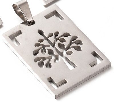 *STAINLESS TREE OF LIFE PENDANT FJP34