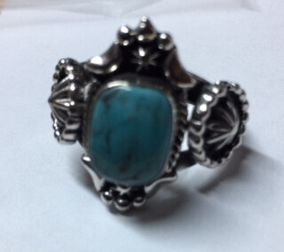 SS RECT TRQ RING W/LG STAR-G. FRANCISCO