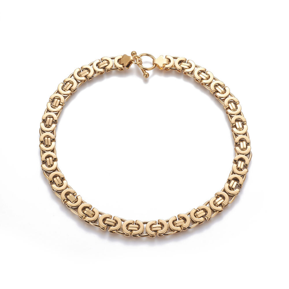 GOLD STAINLESS BYZANTINE LINK CHAIN FJNSO-17