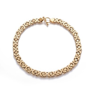 GOLD STAINLESS BYZANTINE LINK CHAIN FJNSO-17