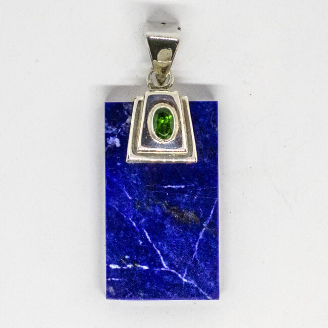 SILVER LAPIS & TOURMALINE PENDANT SILVER LAPIS & TOURMALINE PENDANT
