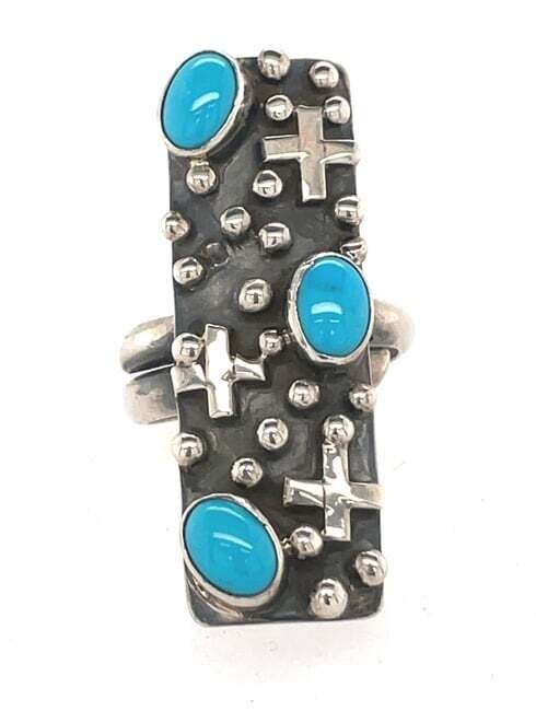SS OX TURQ. RING-SO
