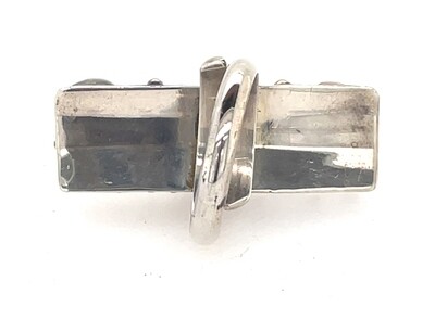 SILVER OXIDIZED CROSS TURQUOISE RING-SO
