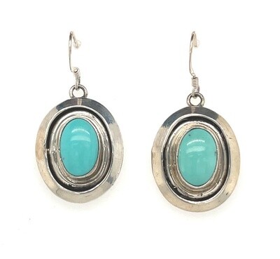 SILVER EARRINGS NAVAJO - EDDIE SECATERO