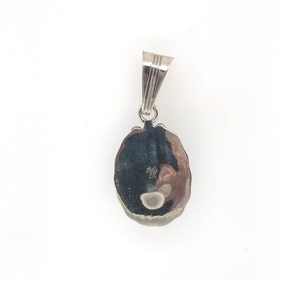 SILVER TURQUOISE PENDANT NAVAJO - SAMUEL YELLOWHAIR
