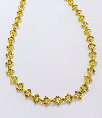 GOLD STAINLESS RHOMBUS CHAIN FJN75-22