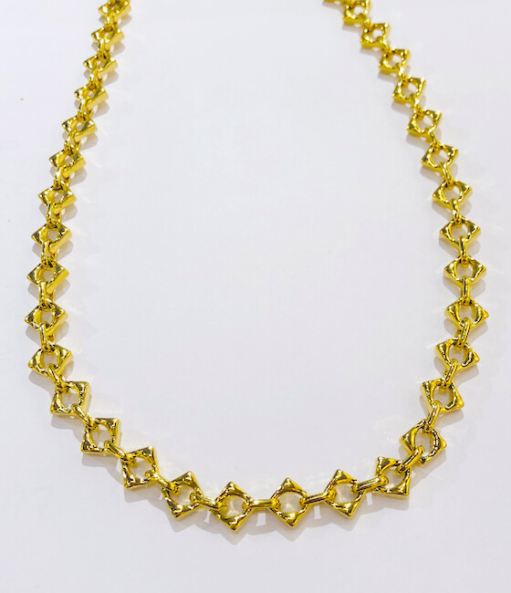 GOLD STAINLESS RHOMBUS CHAIN FJN75-22