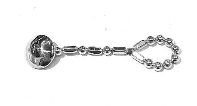 SILVER 2&quot; BUTTON NECKLACE EXTENDER