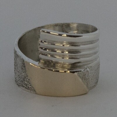 **SILVER/GOLD WRAP RING-7.5