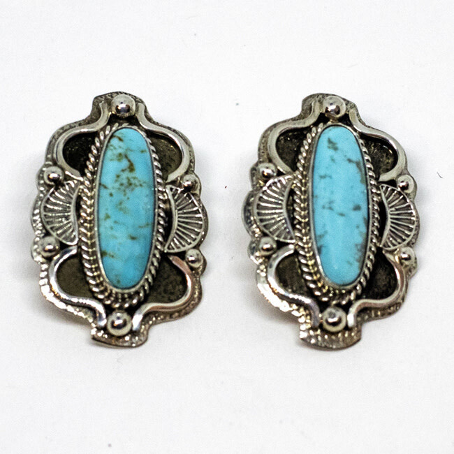 SILVER EARRINGS NAVAJO - RB