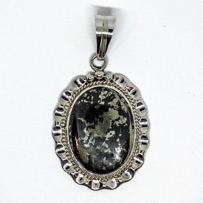 SILVER PYRITE PENDANT NAVAJO - RB
