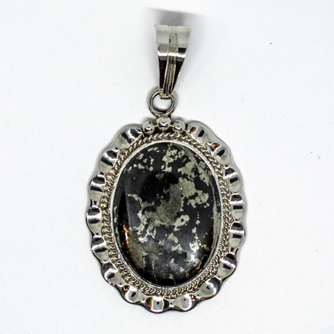 SILVER PYRITE PENDANT NAVAJO - RB