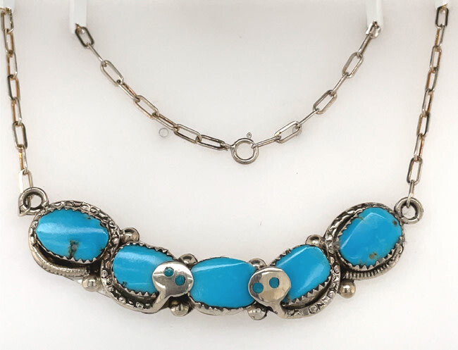 SILVER NECKLACE ZUNI-EFFIE CALAVAZA