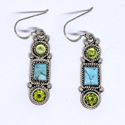 SILVER EARRINGS NAVAJO -  MONTY ROBERTSON