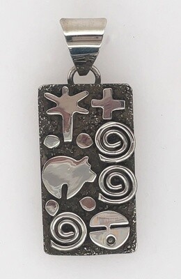 SS PENDANT W/TRI &amp; CRL OF LIFE-ALEX SANCHEZ