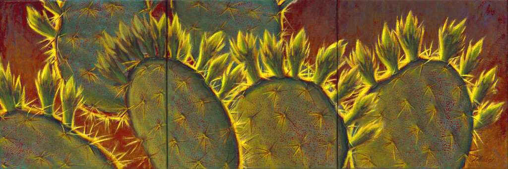 PRICKLY BUDS 12&quot;x36&quot;