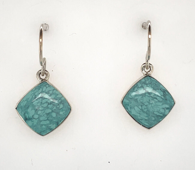 SILVER TURQUOISE EARRINGS NAVAJO - CATHIE WEBSTER