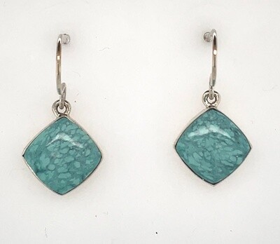 SILVER TURQUOISE EARRINGS NAVAJO - CATHIE WEBSTER