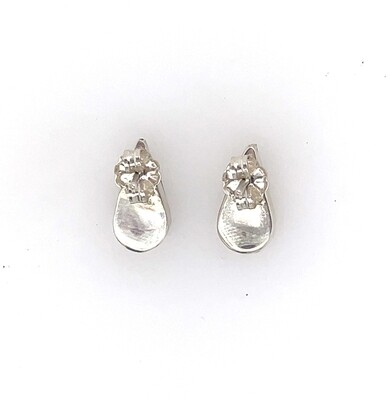SILVER ONYX EARRINGS ZUNI - JUDITH HOMER