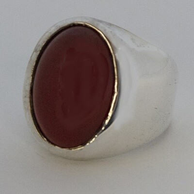 SILVER CARNELIAN RING-6.5