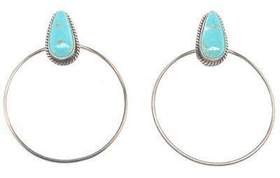 SILVER EARRINGS NAVAJO-ELOUISE KEE