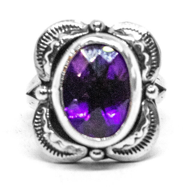 SILVER RING NAVAJO - SHARRON SMITH - SIZE 6