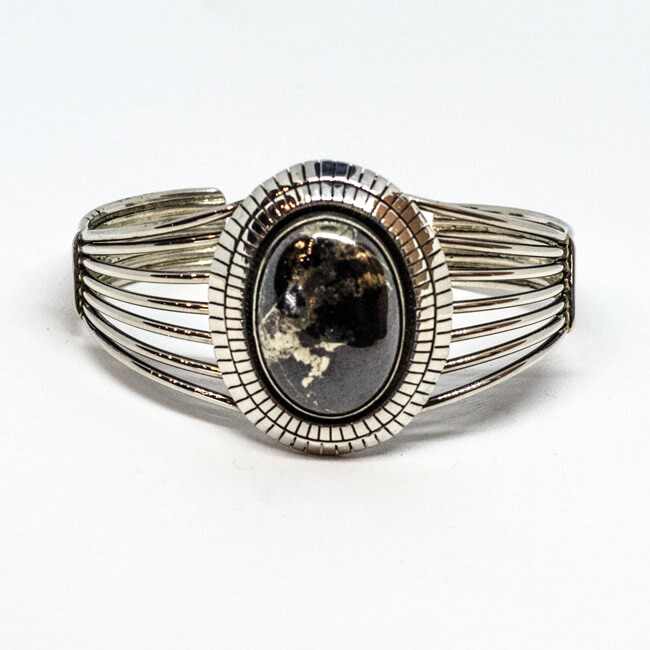 SILVER PYRITE BRACELET NAVAJO - RB
