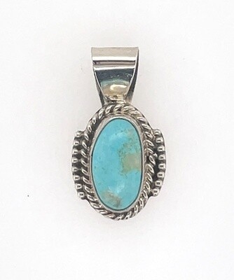 SILVER TURQUOISE PENDANT NAVAJO - JAN MARIANO