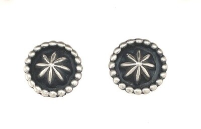 SILVER STAR EARRINGS NAVAJO - LOUISE JOE