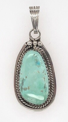 SILVER TURQUOISE PENDANT NAVAJO - RB