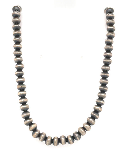 SILVER NAVAJO PEARL NECKLACE NAVAJO-VELLANIA HALEY 22