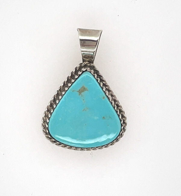SS TD PENDANT W/BL TURQ-ALVIN JOE