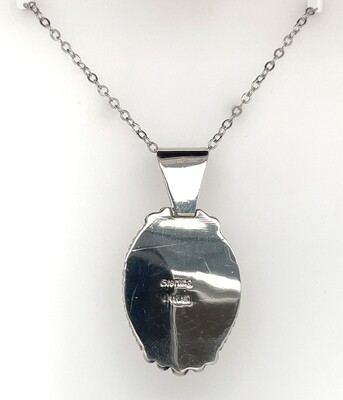 SILVER OPAL PENDANT NAVAJO-JAN MARIANO
