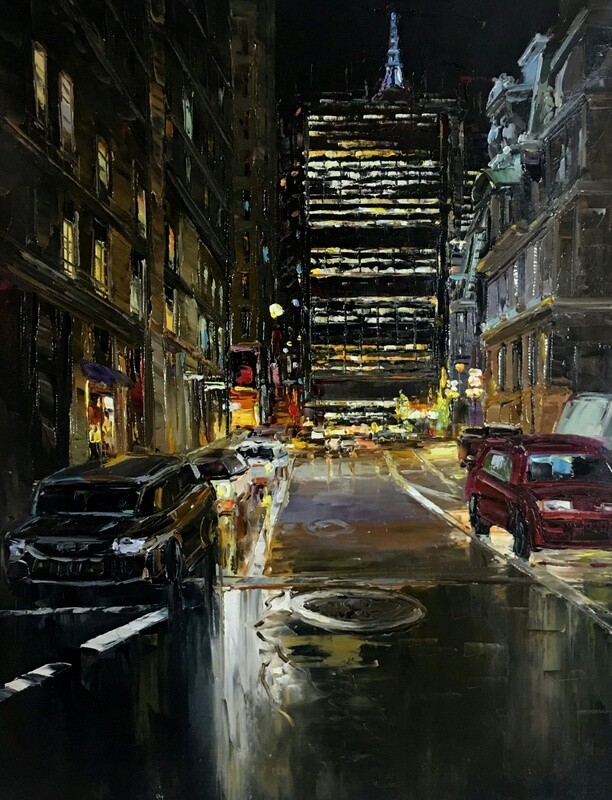 &quot;PHILLY NIGHT&quot; Giclee on Canvas 24x18
