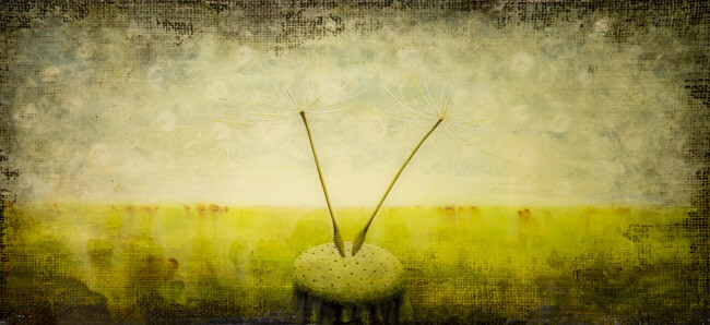 &quot;TOGETHER&quot; 13X30 MIXED MEDIA PAINTING