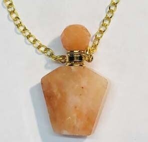 GOLD STAINLESS CARNELIAN NECKLACE FJN101-C