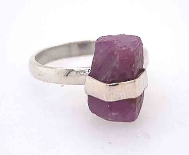 SILVER RUBY RING ASR79-7