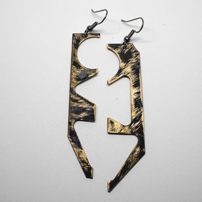 BRONZE TEXTURED EARRINGS KAE79/2
