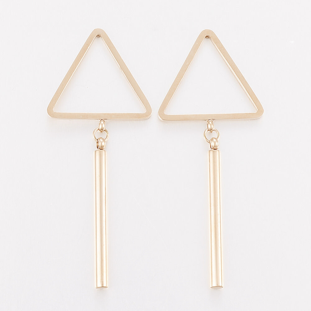 ROSE STAINLESS TRIANGLE EARRINGS FJEX5