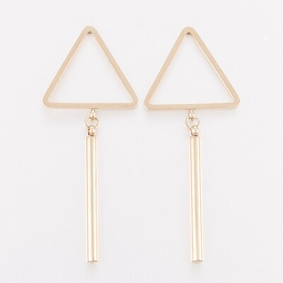 ROSE STAINLESS TRIANGLE EARRINGS FJEX5