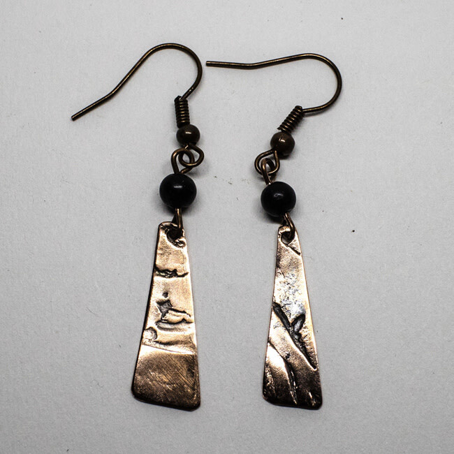 COPPER ROLLED EARRINGS KAE99