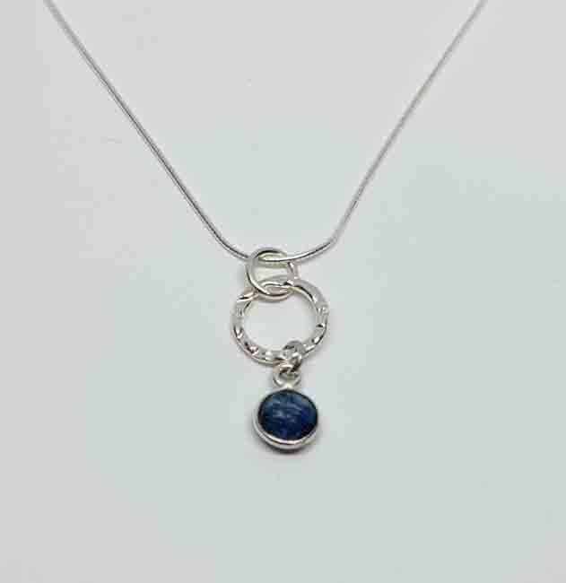 SILVER SAPPHIRE PENDANT SILVER SAPPHIRE PENDANT