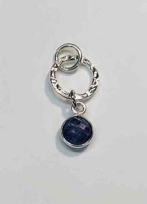 SILVER SAPPHIRE PENDANT