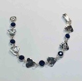 SILVER TEXTURE SAPPHIRE BRACELET