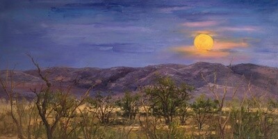 "SONORAN MOON" Giclee on Canvas 18 x 36