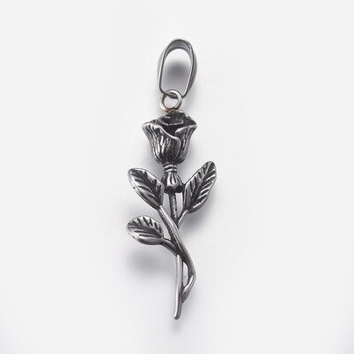 STAINLESS ROSE PENDANT FJP30