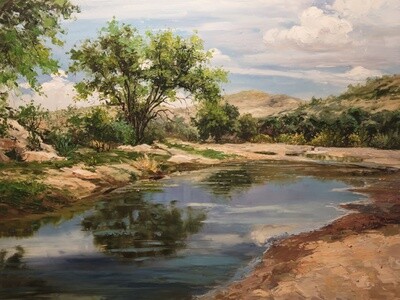 "DESERT OASIS" Giclee on Canvas 30x40