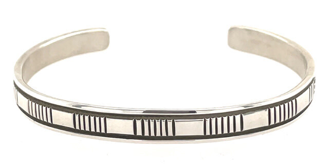 SILVER CUFF BRACELET NAVAJO - BRUCE MORGAN