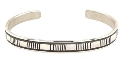 SILVER CUFF BRACELET NAVAJO - BRUCE MORGAN